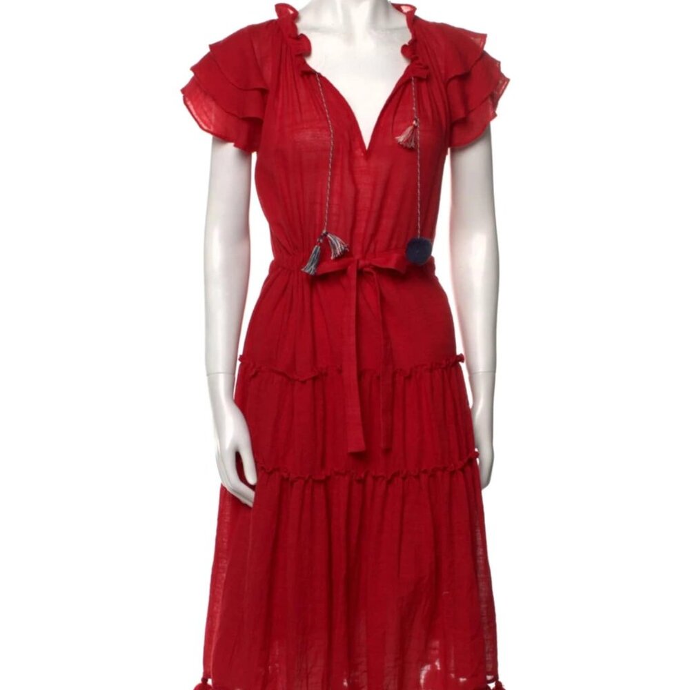 CONSIGNMENT BOUND -MISA Los Angeles V-Neck Midi Length Dress Size: S